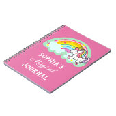 Cute Rainbow Magical Unicorn Pink Notitieboek (Linkerzijde)