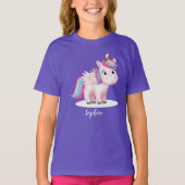 Cute Rainbow Magical Unicorn  T-shirt (Voorkant)