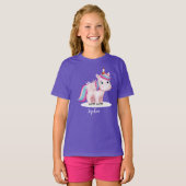 Cute Rainbow Magical Unicorn  T-shirt (Voorkant volledig)