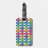 Cute Rainbow Matryoshka Owls Bagagelabel (Achterkant verticaal)