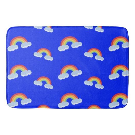 Cute Rainbow met Clouds Pattern Badmat (Voorkant)