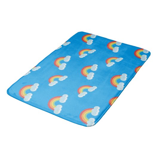 Cute Rainbow met Clouds Pattern Badmat (Gekanteld)
