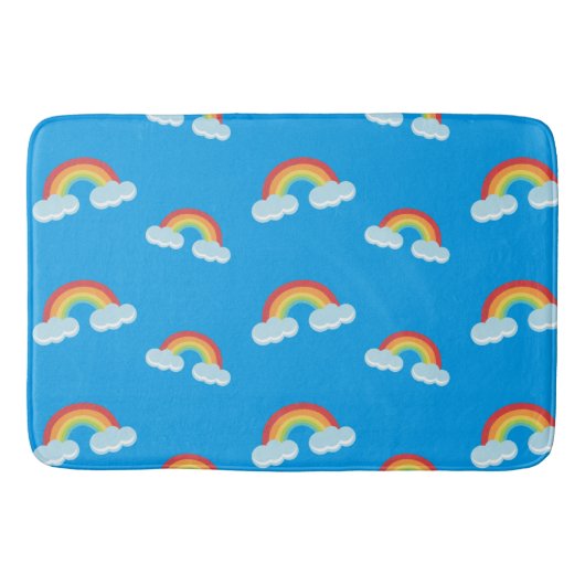 Cute Rainbow met Clouds Pattern Badmat (Voorkant)