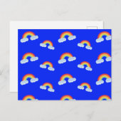 Cute Rainbow met Clouds Pattern Briefkaart (Voorkant / Achterkant)