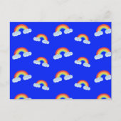 Cute Rainbow met Clouds Pattern Briefkaart (Voorkant)