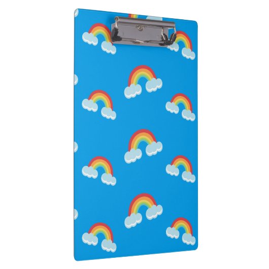 Cute Rainbow met Clouds Pattern Klembord (Rechts)