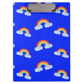 Cute Rainbow met Clouds Pattern Klembord (Voorkant)