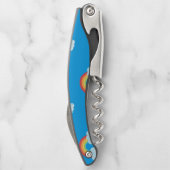 Cute Rainbow met Clouds Pattern Kurkentrekker (Achterkant)