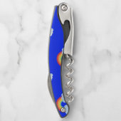 Cute Rainbow met Clouds Pattern Kurkentrekker (Achterkant)