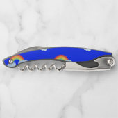 Cute Rainbow met Clouds Pattern Kurkentrekker (Achterkant)