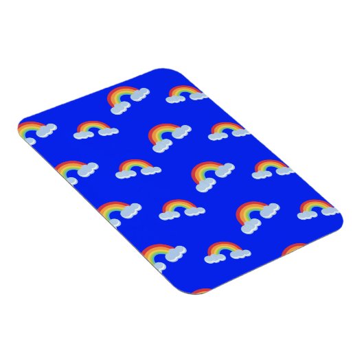 Cute Rainbow met Clouds Pattern Magneet (Rechterzijde)