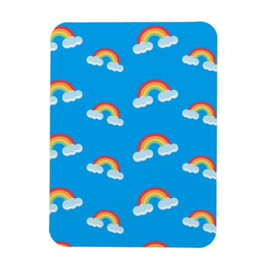 Cute Rainbow met Clouds Pattern Magneet (Verticaal)