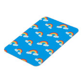 Cute Rainbow met Clouds Pattern Magneet (Linkerzijde)