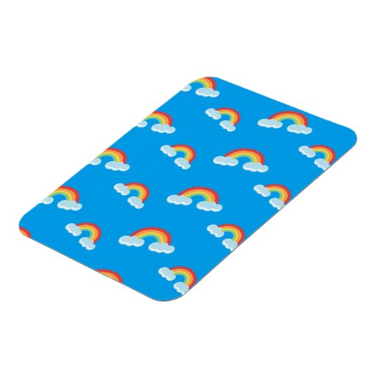 Cute Rainbow met Clouds Pattern Magneet (Linkerzijde)