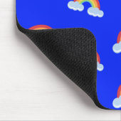 Cute Rainbow met Clouds Pattern Muismat (Hoek)