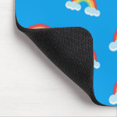 Cute Rainbow met Clouds Pattern Muismat (Hoek)