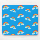 Cute Rainbow met Clouds Pattern Muismat (Voorkant)