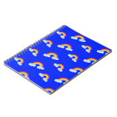 Cute Rainbow met Clouds Pattern Notitieboek (Linkerzijde)