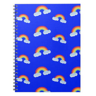 Cute Rainbow met Clouds Pattern Notitieboek