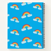 Cute Rainbow met Clouds Pattern Notitieboek (Achterkant)