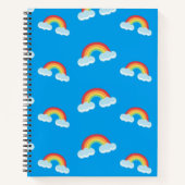 Cute Rainbow met Clouds Pattern Notitieboek (Voorkant)