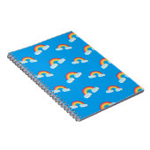 Cute Rainbow met Clouds Pattern Notitieboek (Rechterzijde)