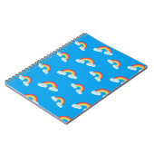 Cute Rainbow met Clouds Pattern Notitieboek (Linkerzijde)
