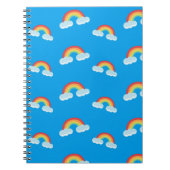 Cute Rainbow met Clouds Pattern Notitieboek (Voorkant)