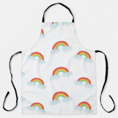 Cute Rainbow met Clouds Pattern Schort (Voorkant)