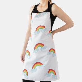 Cute Rainbow met Clouds Pattern Schort