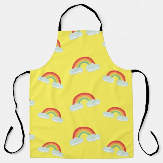 Cute Rainbow met Clouds Pattern Schort (Voorkant)