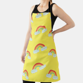 Cute Rainbow met Clouds Pattern Schort