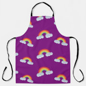 Cute Rainbow met Clouds Pattern Schort (Voorkant)