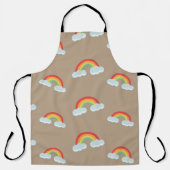 Cute Rainbow met Clouds Pattern Schort (Voorkant)