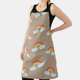 Cute Rainbow met Clouds Pattern Schort