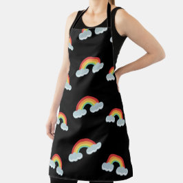 Cute Rainbow met Clouds Pattern Schort