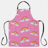 Cute Rainbow met Clouds Pattern Schort (Voorkant)