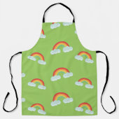 Cute Rainbow met Clouds Pattern Schort (Voorkant)