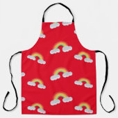 Cute Rainbow met Clouds Pattern Schort (Voorkant)