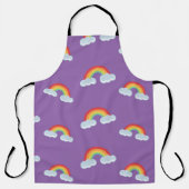 Cute Rainbow met Clouds Pattern Schort (Voorkant)