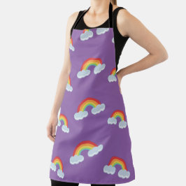 Cute Rainbow met Clouds Pattern Schort