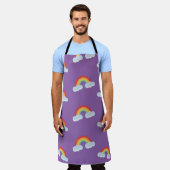 Cute Rainbow met Clouds Pattern Schort (Gedragen)