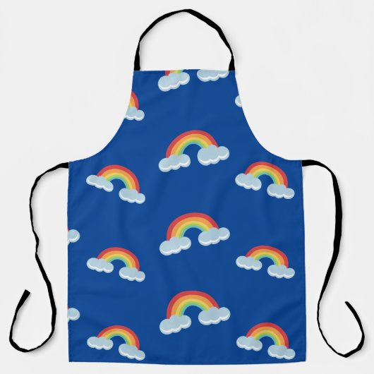 Cute Rainbow met Clouds Pattern Schort (Voorkant)