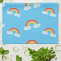 Cute Rainbow met Clouds Pattern