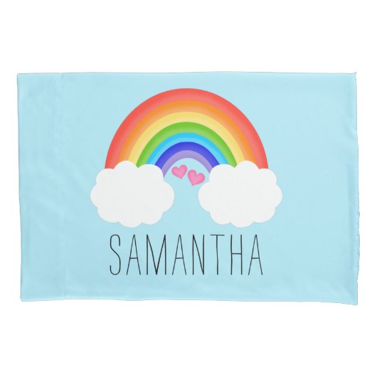 Cute Rainbow-naam Kussensloop (Voorkant)