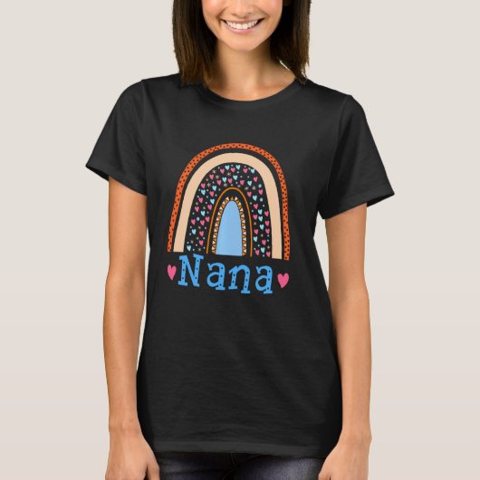 Cute Rainbow Nana Grandma grootmoeder grootouders T-shirt (Voorkant)