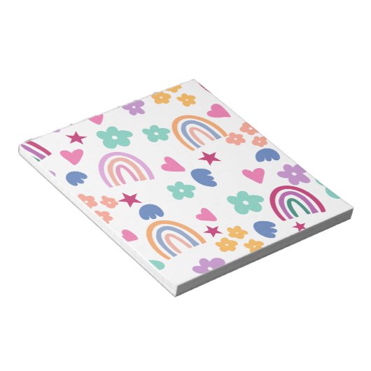Cute Rainbow Notitieblok (Schuin)