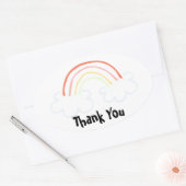 Cute Rainbow Ovale Sticker (Envelop)