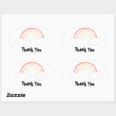 Cute Rainbow Ovale Sticker (Vel)