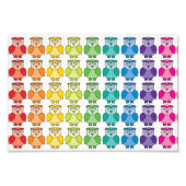 Cute Rainbow Owl Pattern. Foto Afdruk (Voorkant)